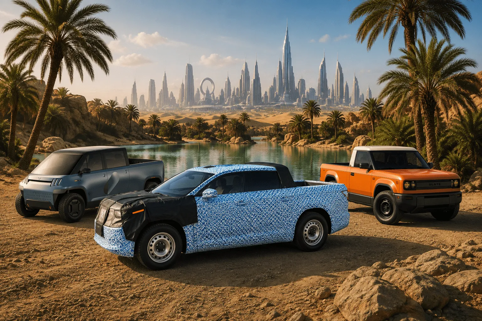 Compact Electric Pickup Trucks Face Off: Ford Fathom, Telo MT1, and Slate
