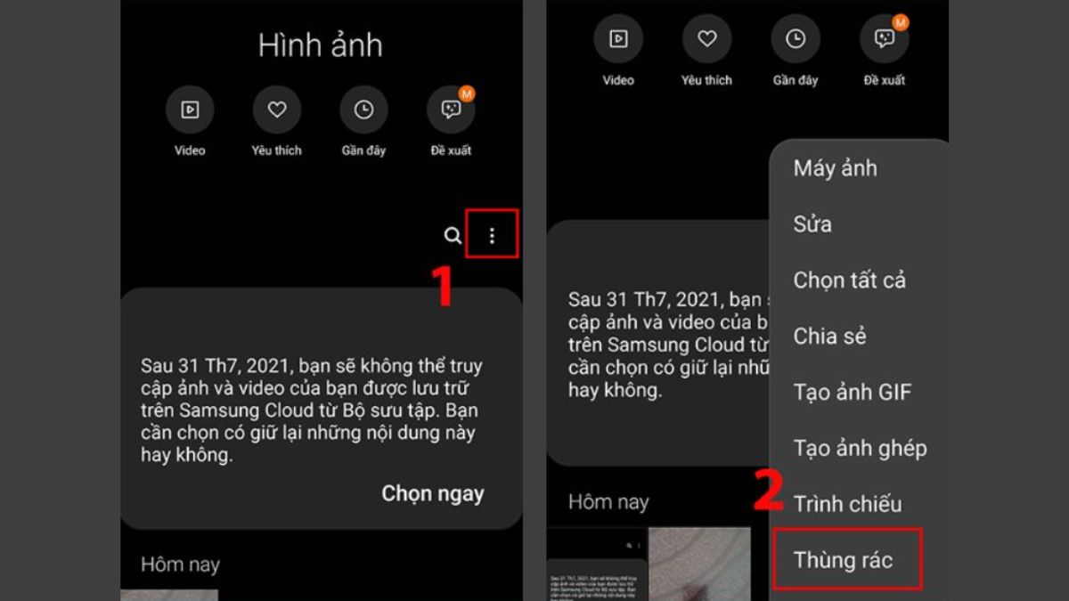 Khôi phục ảnh xóa trên Samsung Galaxy: từ thùng rác đến quản lý bộ nhớ thông minh