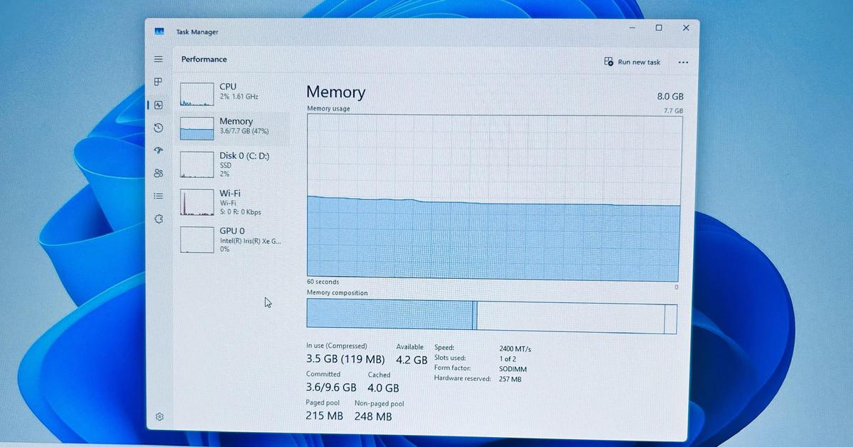 Windows 11 tối ưu với 8GB RAM: cấu hình tiết kiệm cho PC builder
