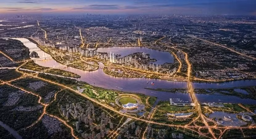 Trục sông Hồng định hình lại bản đồ giá trị bất động sản Hà Nội