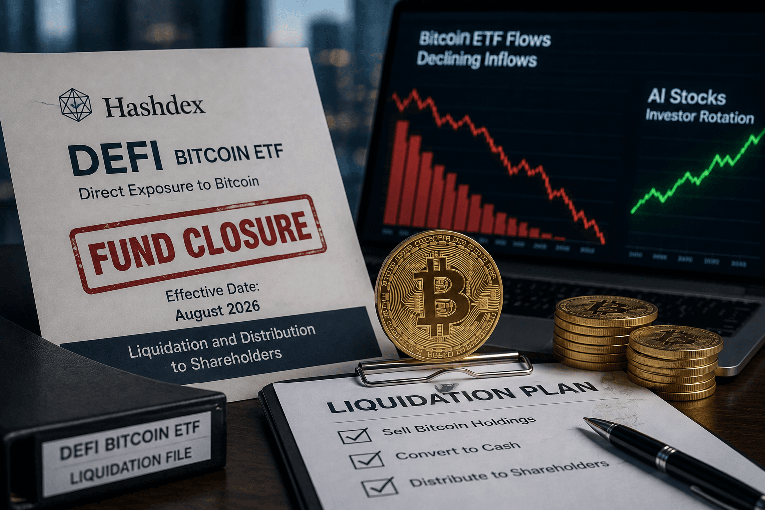 Quỹ ETF Bitcoin spot Hashdex DEFI đóng cửa: Tín hiệu cảnh báo cho nhà đầu tư