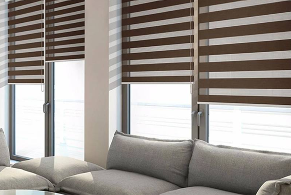Zebra Blinds and Layered Textiles for Light and Comfort