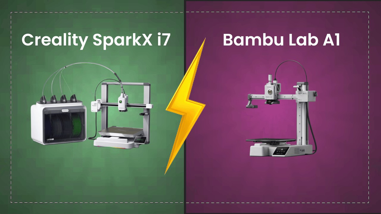Creality SparkX i7 vs Bambu Lab A1: Which Multicolor FDM Printer Wastes Less Material?