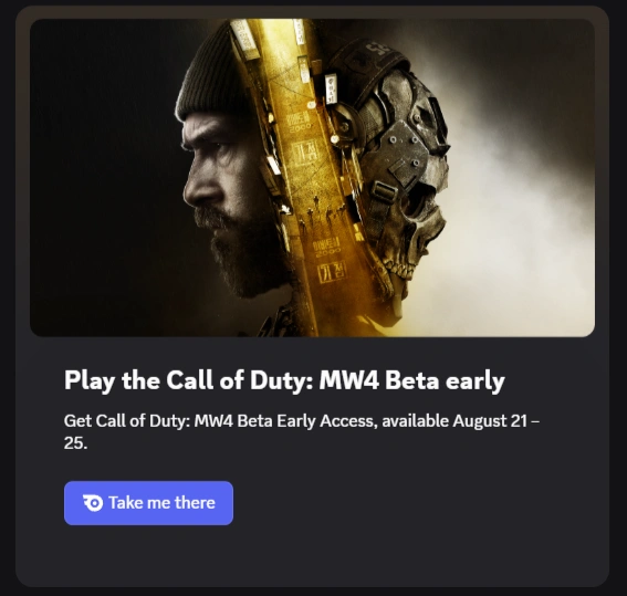 Cách nhận mã truy cập sớm Modern Warfare 4 beta qua Discord Nitro