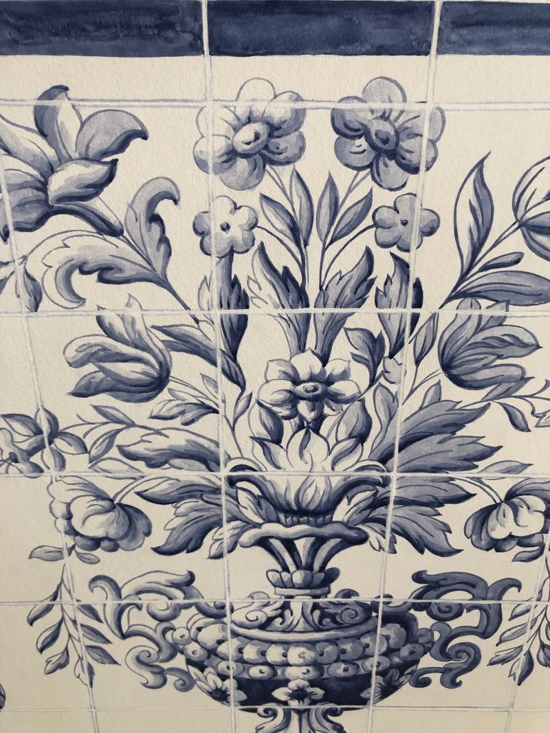 Blue-and-White Tile and Dark Green Are Escaping the Kitchen