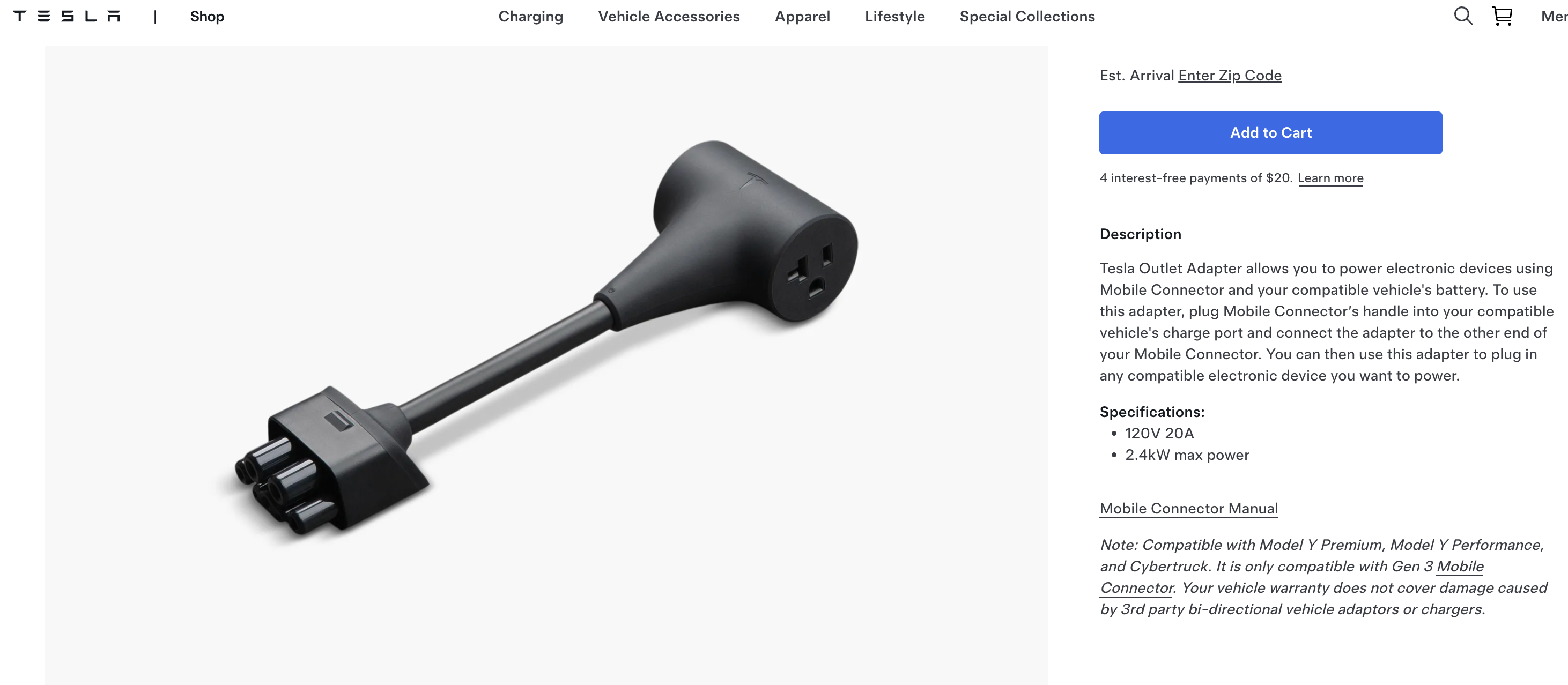 How to Use Tesla Model Y Vehicle-to-Load with the New Adapter