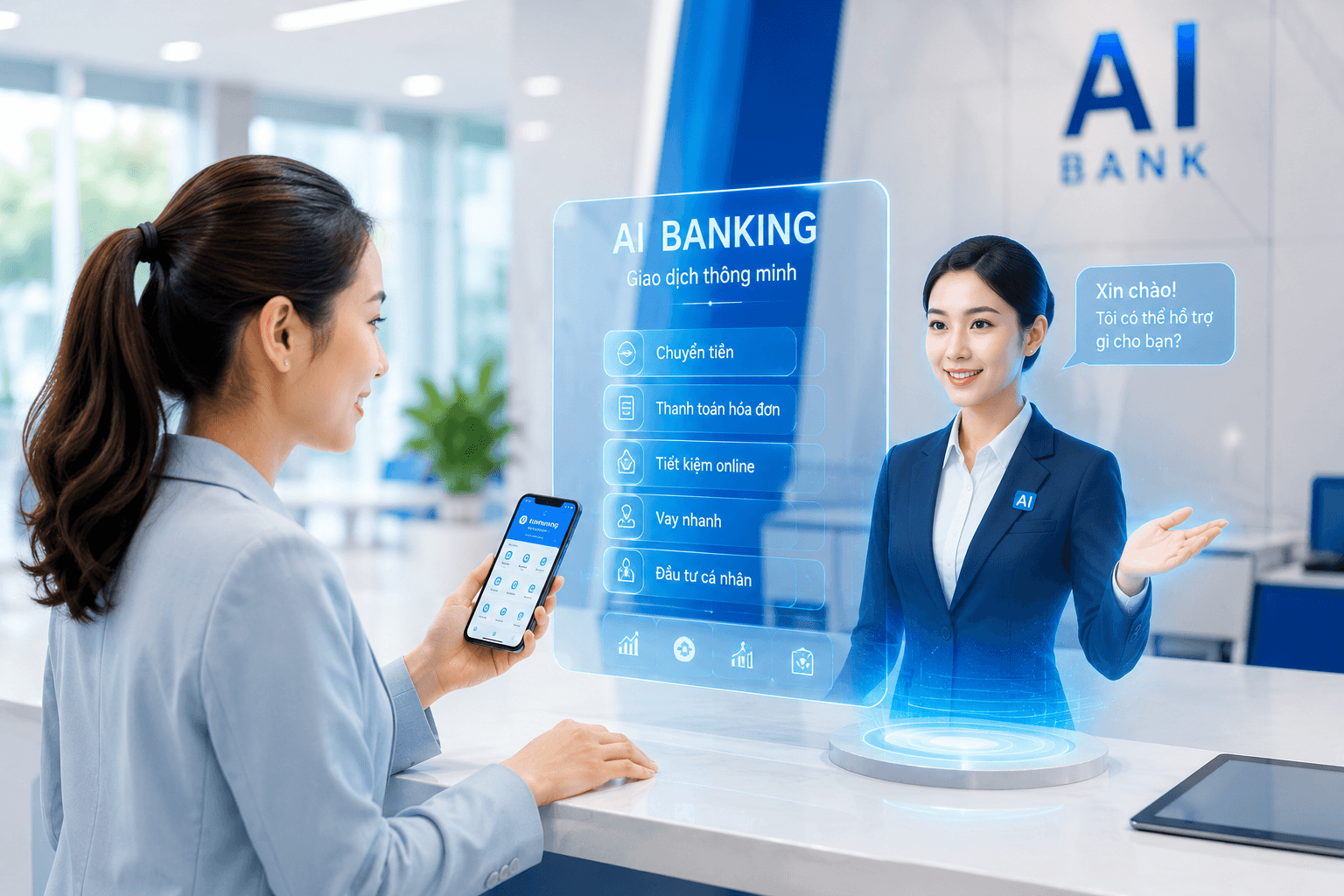 Từ mobile banking đến ngân hàng AI: Khách hàng được gì, mất gì?