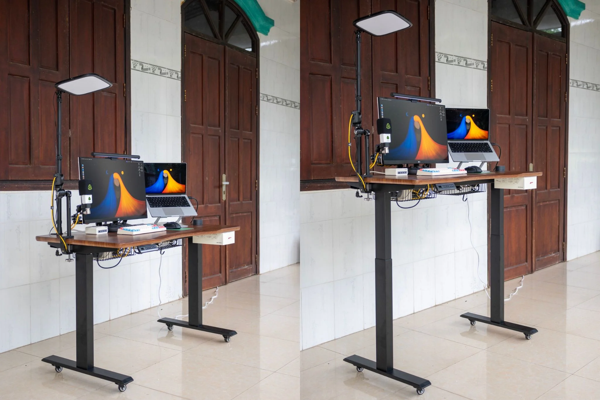 Bàn nâng hạ và ghế ergonomic: Cặp đôi vàng cho lưng và năng suất