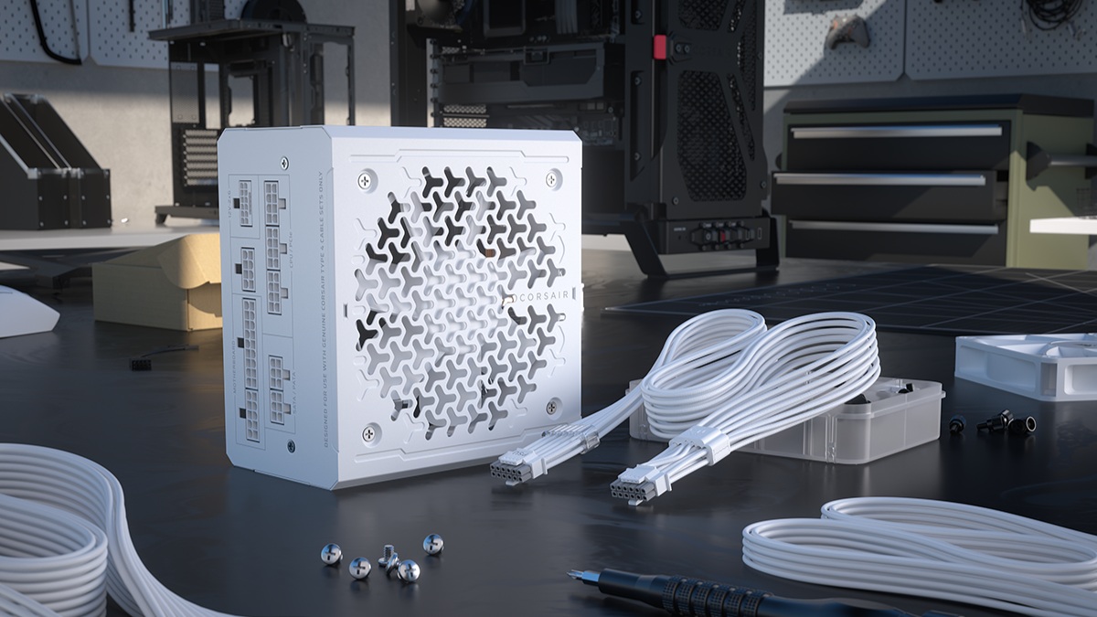 Nguồn điện Titanium 1600W: Dark Power Pro 14 IO đấu Corsair RMe Series