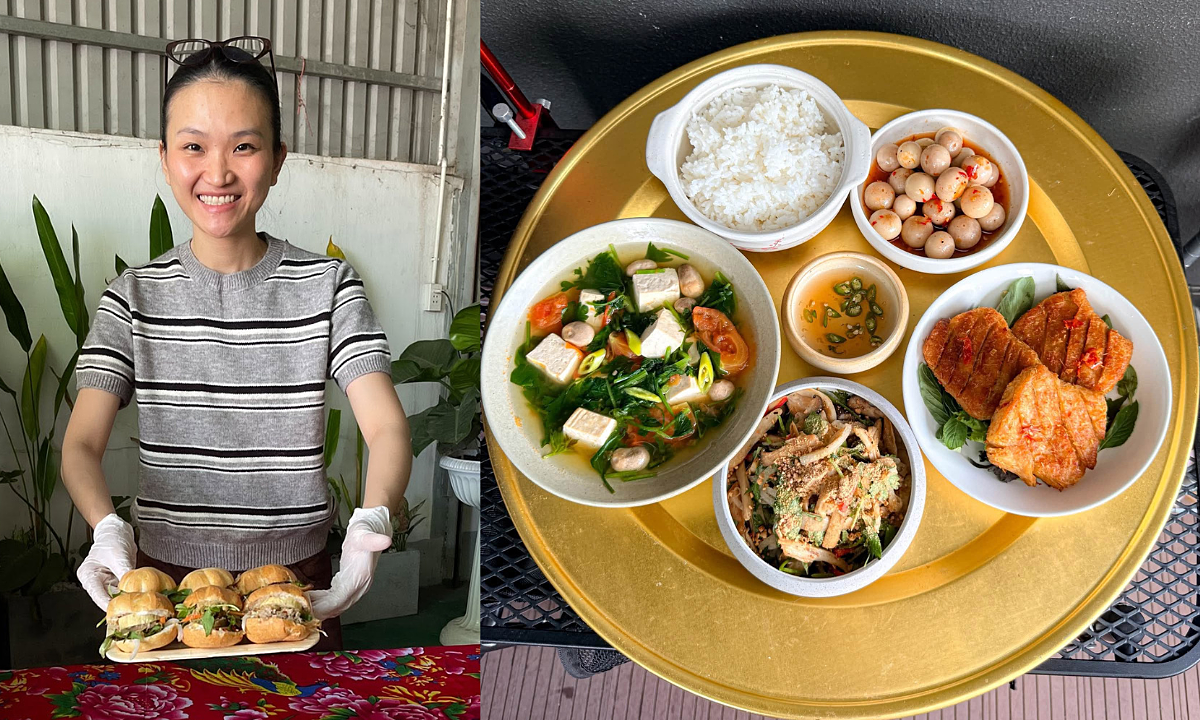 Mâm cơm chay đầy màu sắc cho tháng Vu Lan