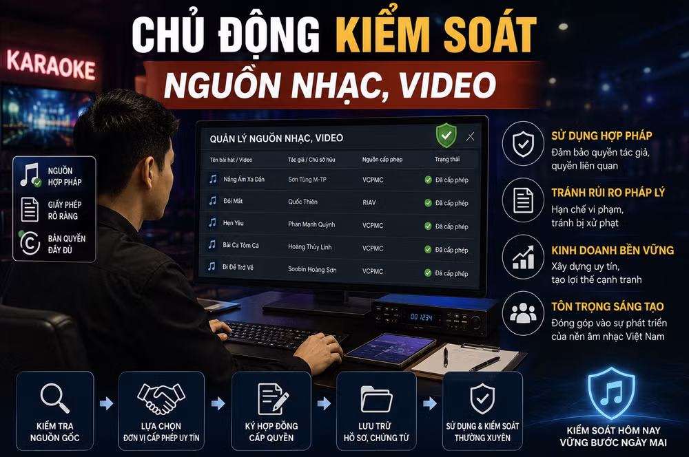 Quán karaoke, YouTube và bản quyền: Đừng nhầm quyền nghe với quyền kinh doanh