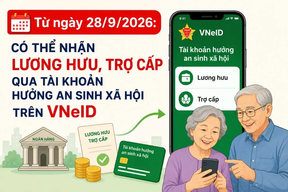 Nhận lương hưu và trợ cấp BHXH trực tiếp qua VNeID: Cách làm và lợi ích