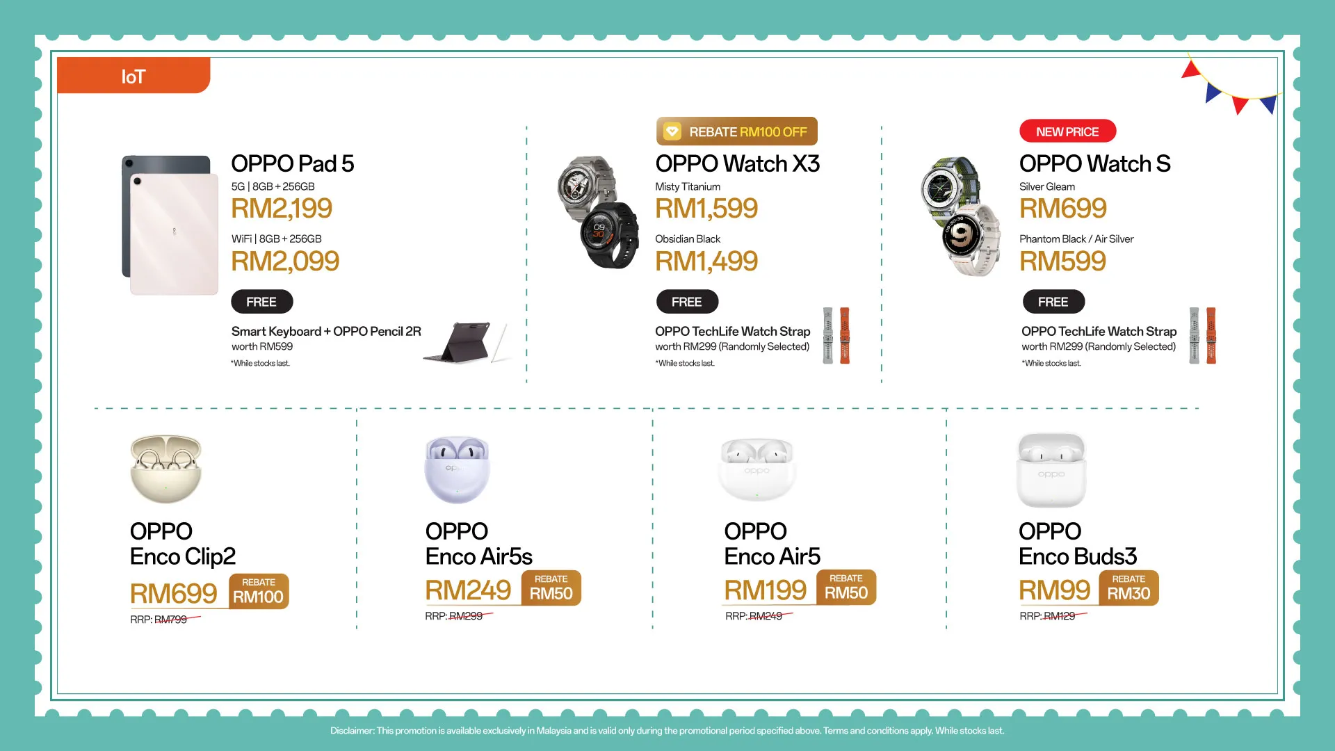 OPPO Diskaun Merdeka: Rebat RM300 & Cicilan 0% Untuk Telefon dan Gajet Terpilih