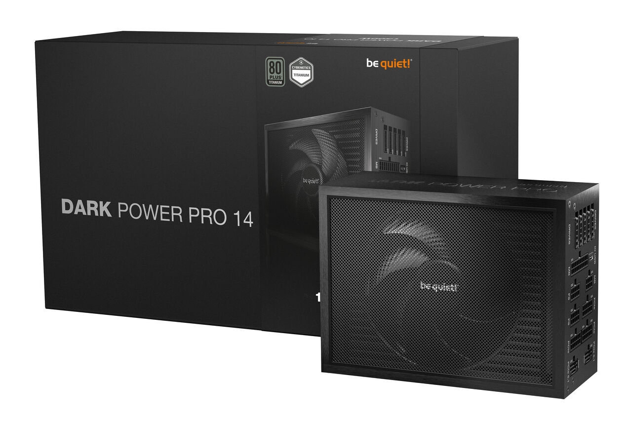 Nguồn điện Titanium 1600W: Dark Power Pro 14 IO đấu Corsair RMe Series