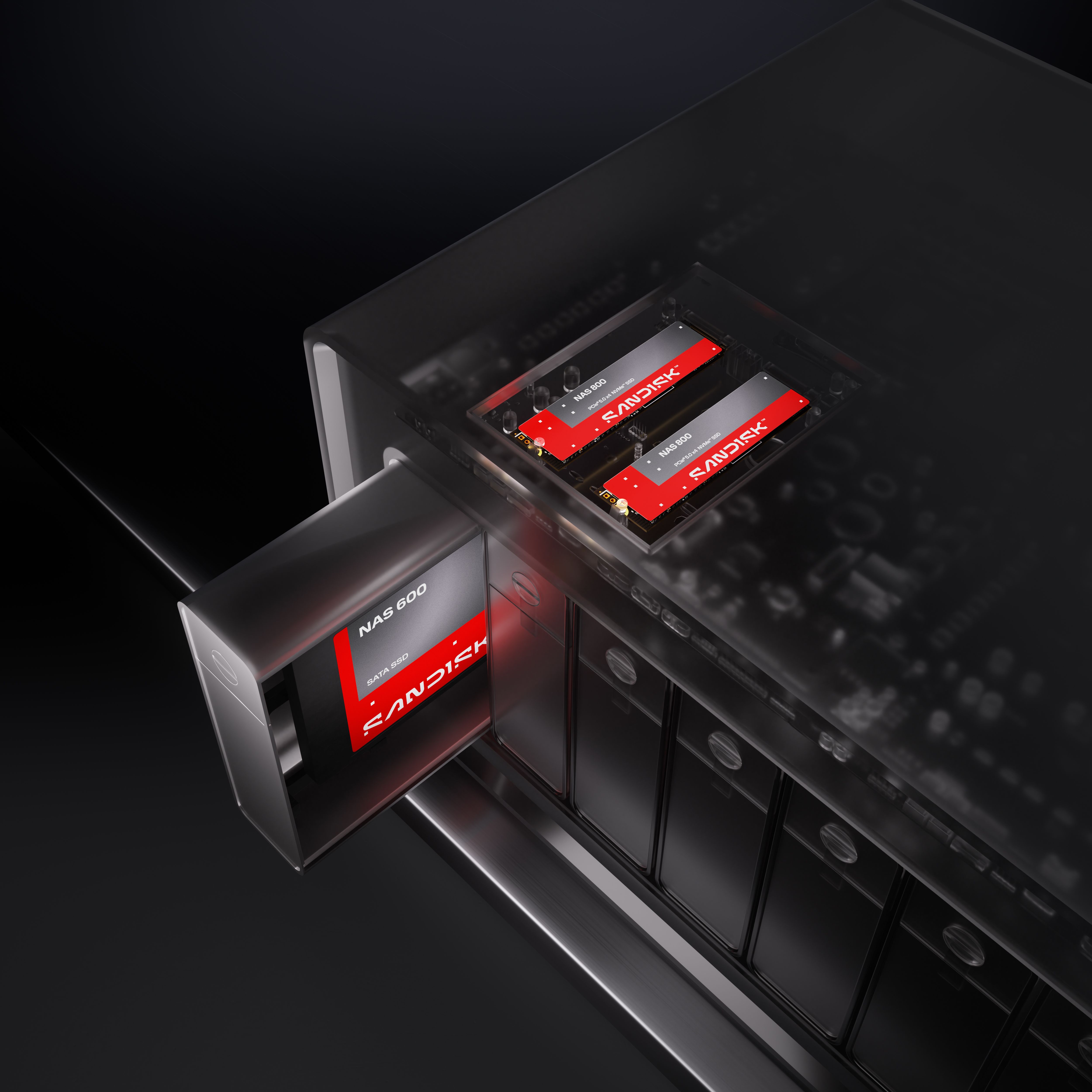 SanDisk tung bộ đôi SSD NAS 800 NVMe và NAS 600 SATA tối ưu cho NAS 24/7