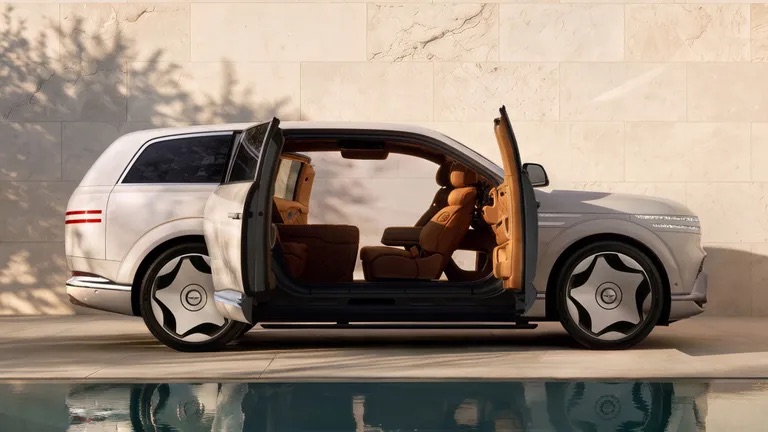 Genesis GV90: Nội thất phòng chờ siêu sang với cửa mở ngược và cột B ẩn