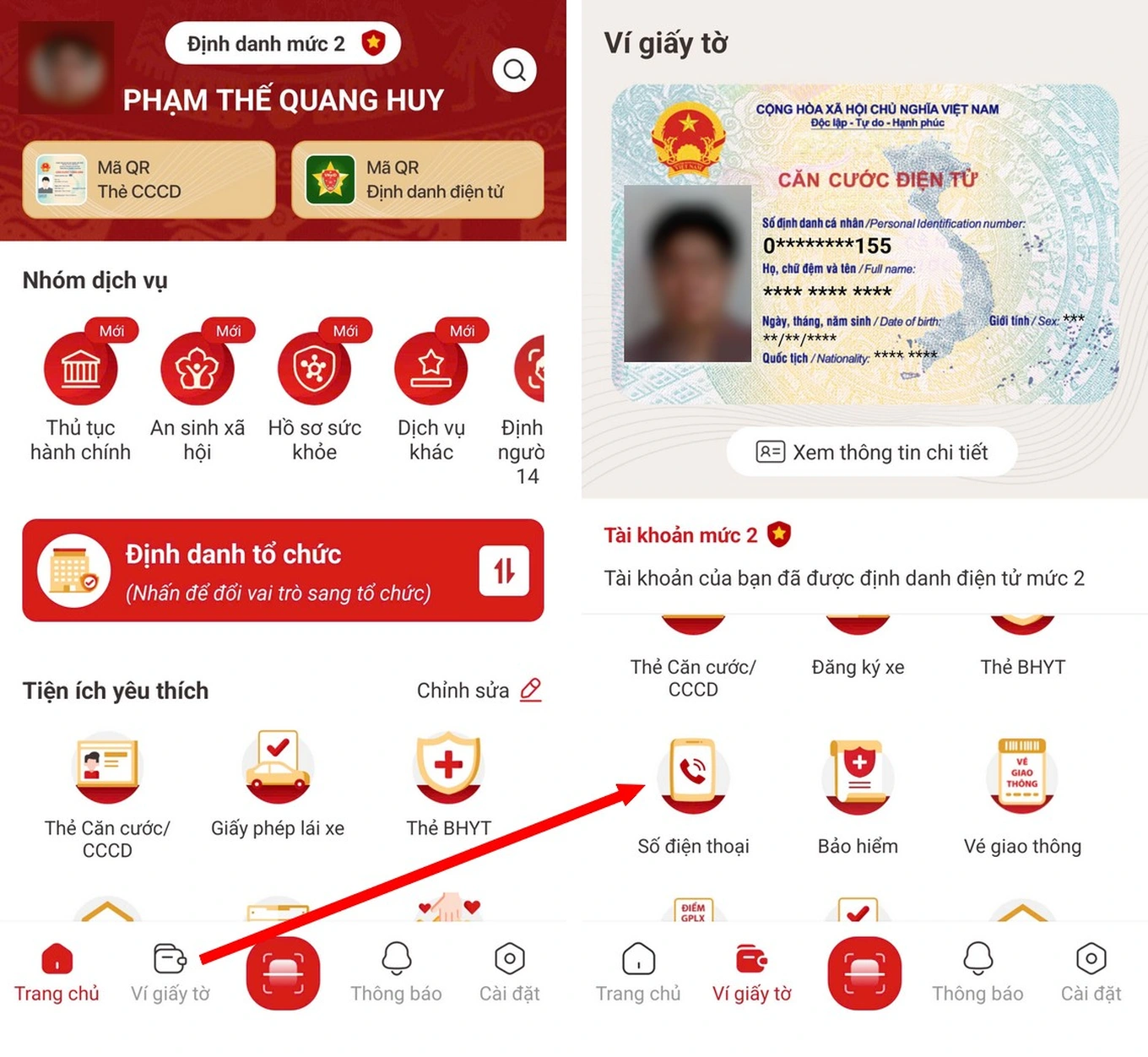 Xác thực số điện thoại trên VNeID để không bị gián đoạn dịch vụ