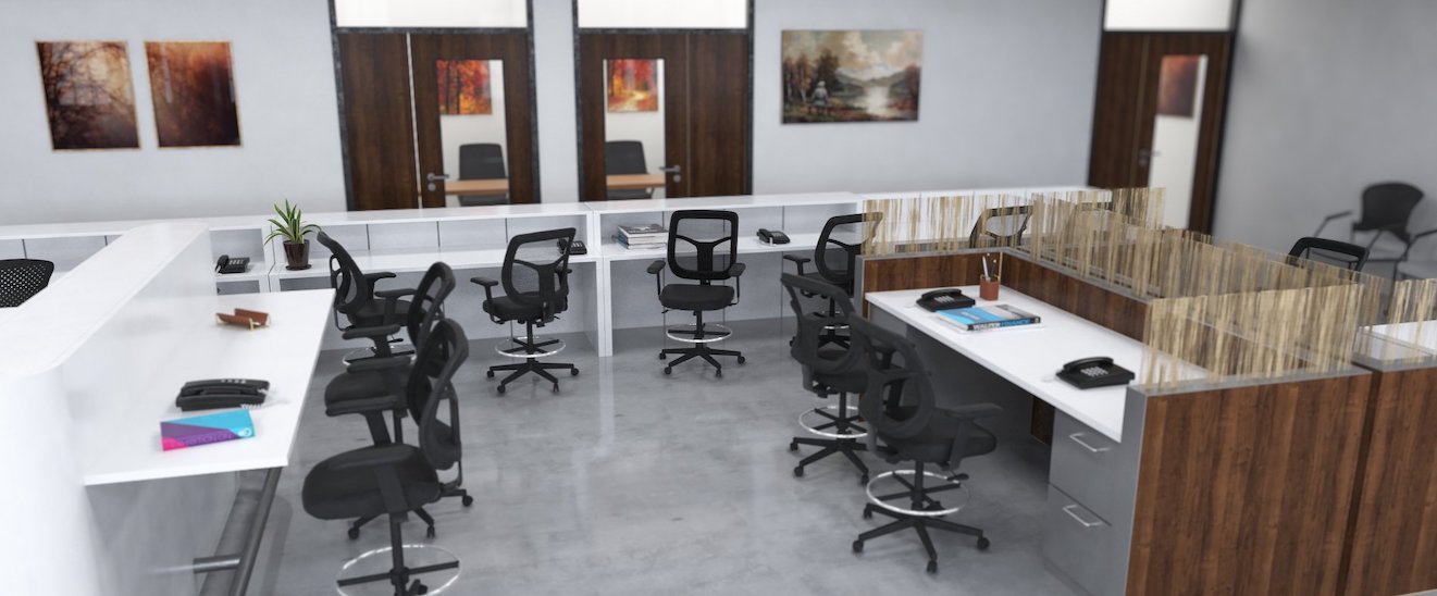 Ghế công thái học cao cho bàn đứng: hướng dẫn chọn mua