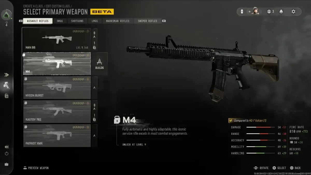 Hướng dẫn mở khóa toàn bộ vũ khí và Beta Perks trong Modern Warfare 4