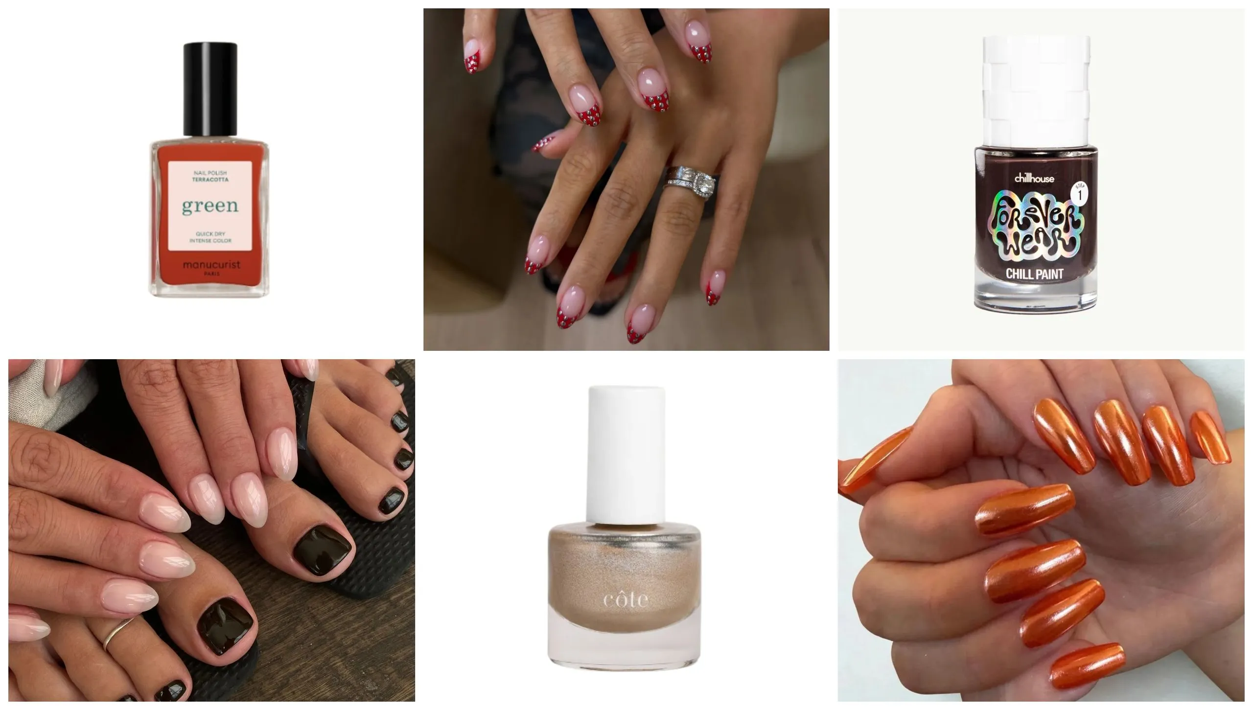 14 kiểu nail art mùa thu sắp thống trị: từ French tips đậm đến mixed metals