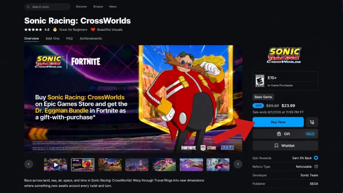 Hướng dẫn chi tiết nhận skin Shadow the Hedgehog và Dr. Eggman miễn phí trong Fortnite