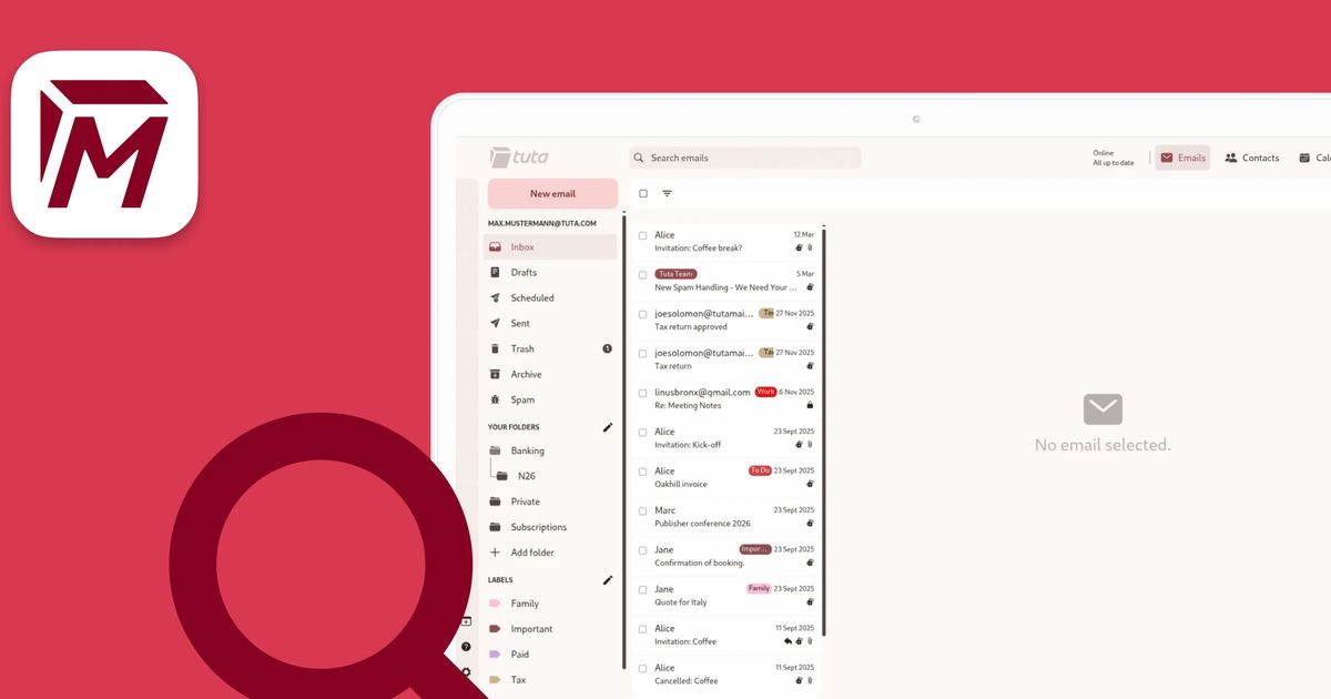 Proton Mail, Tuta và Thunderbird: Ai tổ chức hộp thư hiệu quả hơn?