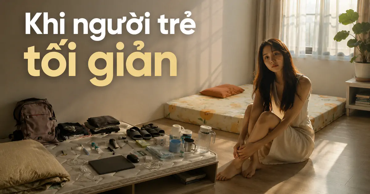 Sống tối giản ngân sách trong phòng nhỏ: đủ dùng là sang