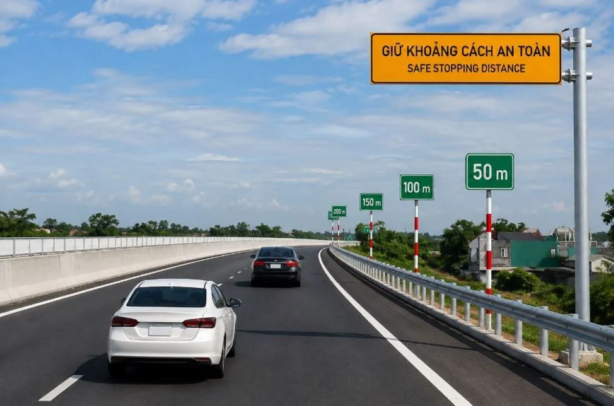 Giữ khoảng cách an toàn trên cao tốc: luật mới và cách không bị phạt oan