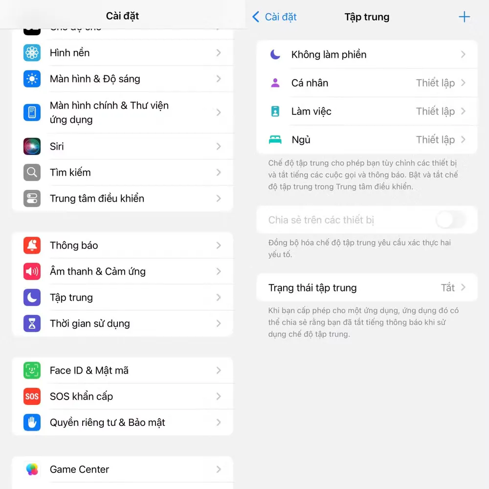 Chế độ Tập trung trên iPhone: quản lý thông báo thông minh theo hoàn cảnh
