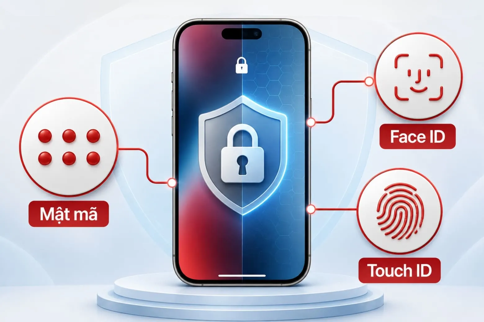 Hướng dẫn bảo vệ iPhone với Face ID, Touch ID và mật mã