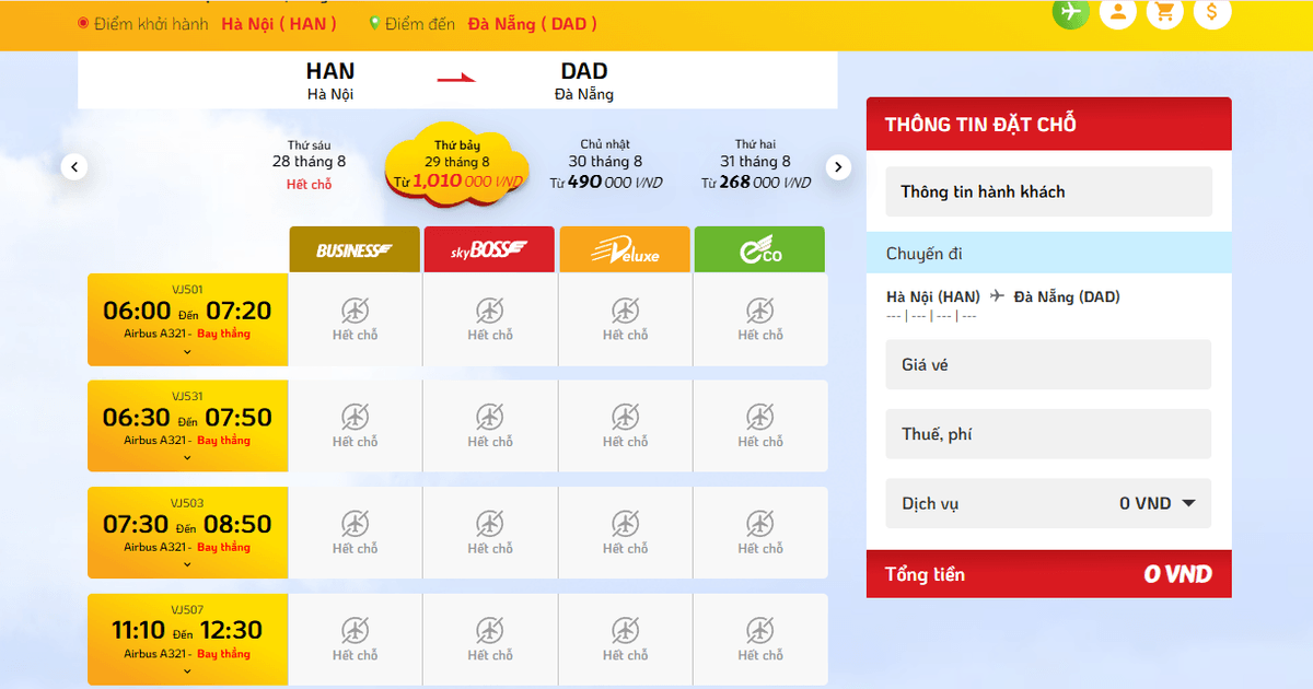 Vé máy bay dịp 2/9: Đặt chặng nào, giờ nào còn vé rẻ?