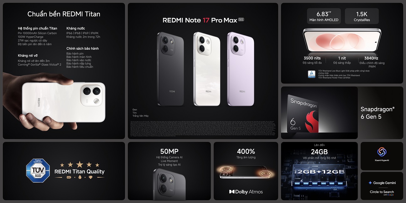 Redmi Note 17 Series: pin 10.000mAh và 6 năm cập nhật có đáng tiền?