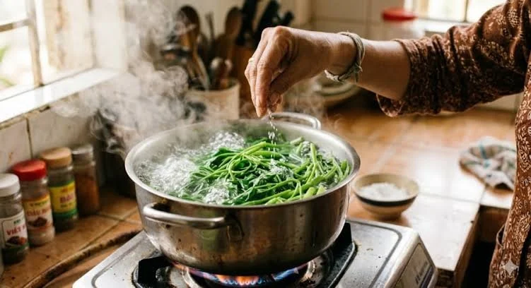 Khoa học đằng sau mẹo luộc và xào rau luôn xanh giòn
