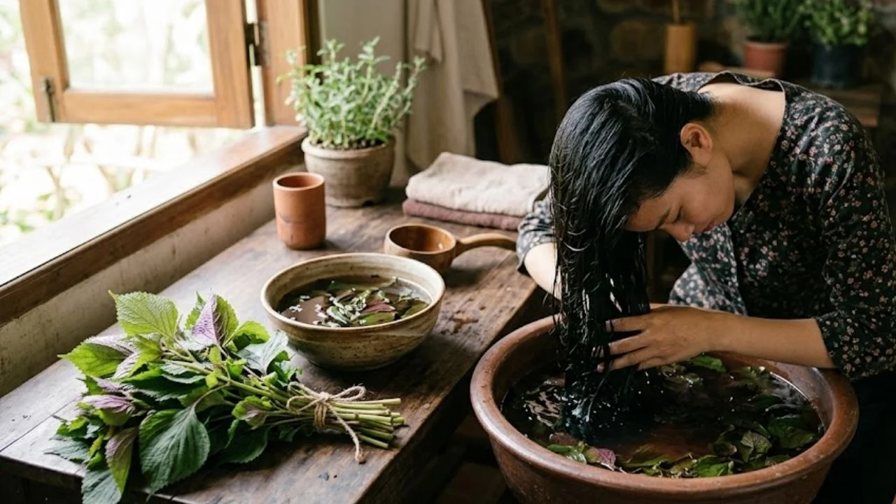 Lá tía tô, vỏ gối lụa và ampas cà phê: bộ ba cứu cánh cho mái tóc gãy rụng