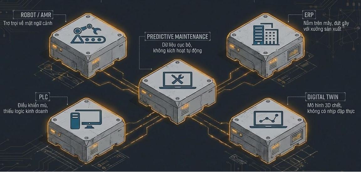 Nhà máy thông minh không thể là những ‘ốc đảo’ robot rời rạc