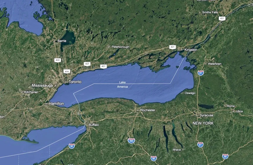 Google Maps đổi tên Hồ Ontario: khi bản đồ bị chính trị hóa