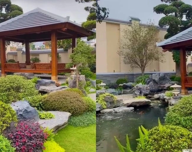 Sân vườn kiểu Nhật trong biệt phủ nghìn m²: Nghệ thuật chọn cây quý hiếm