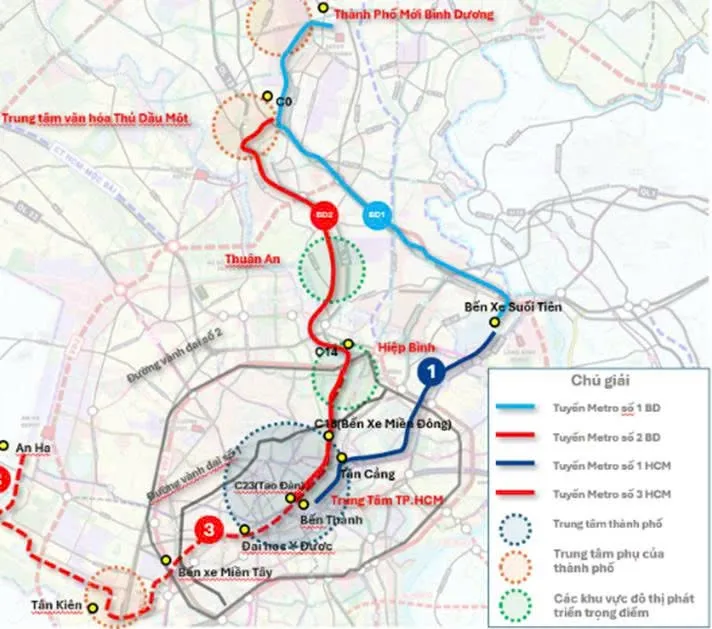 TP.HCM hướng tới 255 km metro: vai trò tuyến Thu Thiêm – Long Thành