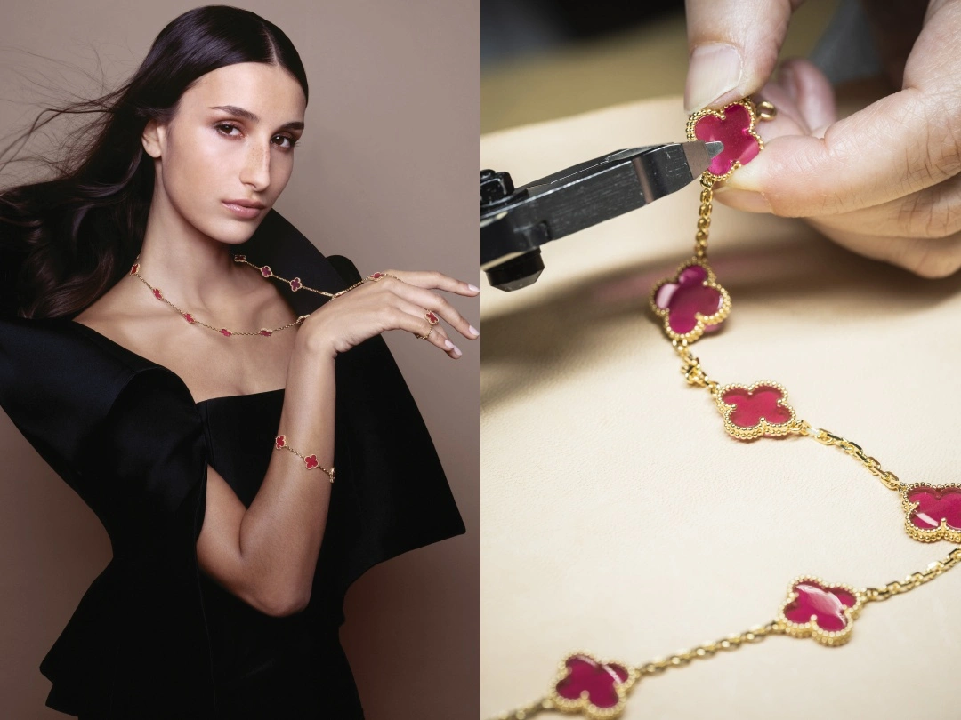 Van Cleef & Arpels tái định nghĩa Alhambra với men hồng pastel
