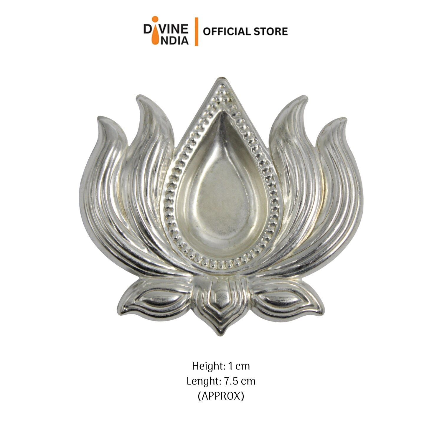German Silver Lotus Diya (Thamarai Villaku)