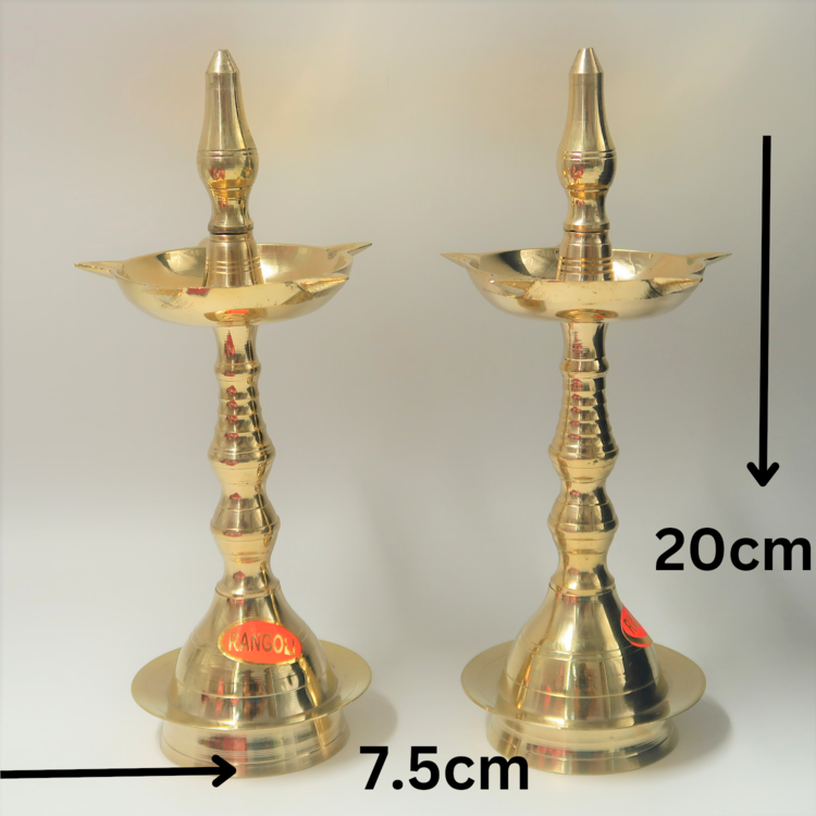 Pure Brass Kuttu Vilakku 20cm, Kerala Design