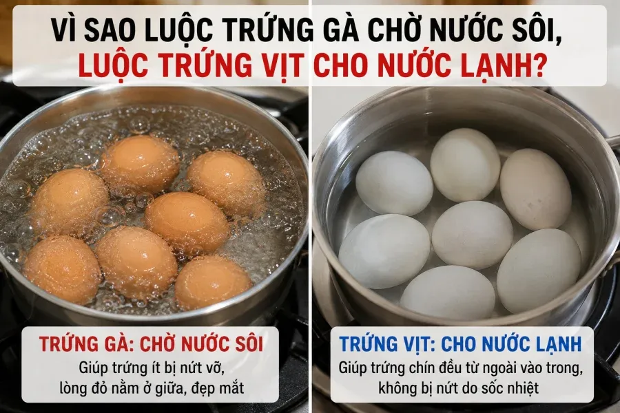 Luộc thịt, tôm, trứng: Nước lạnh hay nước sôi mới là đúng cách?