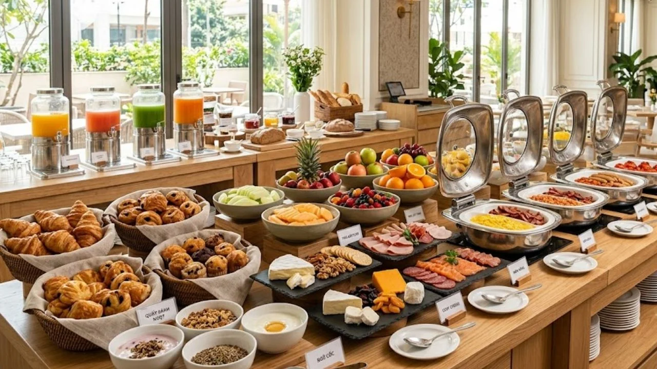 Buffet sáng miễn phí ở khách sạn: Hướng dẫn cho du khách ngân sách
