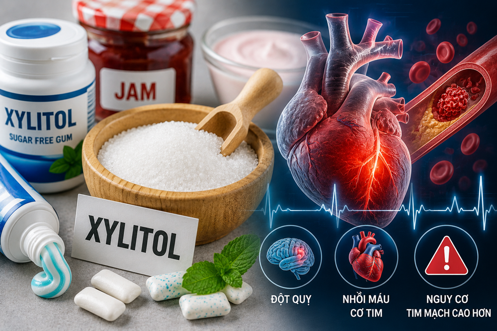 Xylitol trong sản phẩm hằng ngày: Lời cảnh báo cho trái tim