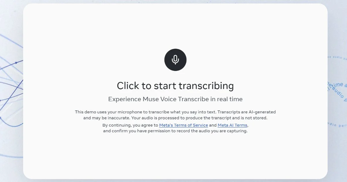 Meta Muse Voice Transcribe: cú hích mới cho ghi âm cuộc họp tự động