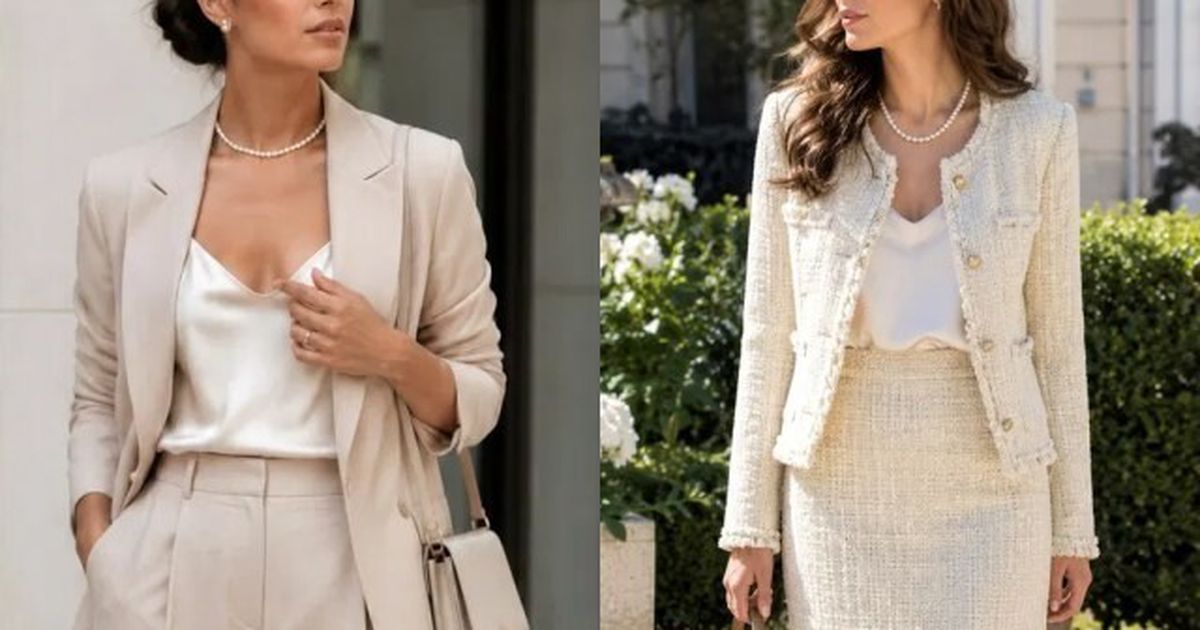 Ngọc trai và blazer thắt eo: khoản đầu tư cho phong cách thanh lịch