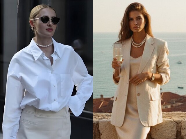 Ngọc trai và blazer thắt eo: khoản đầu tư cho phong cách thanh lịch