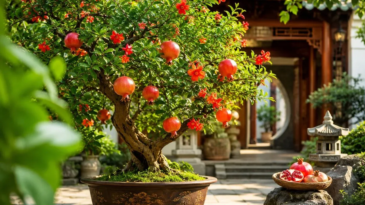Đặt cây lựu và cây sung phong thủy đúng chỗ để hút tài lộc