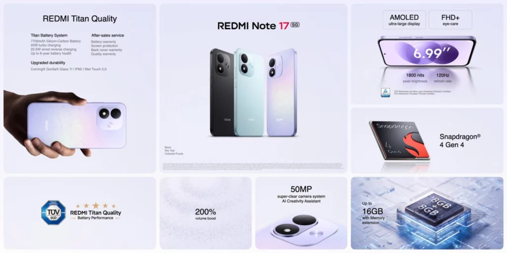 Redmi Note 17 Series Dilancar Dengan Empat Varian Lengkap
