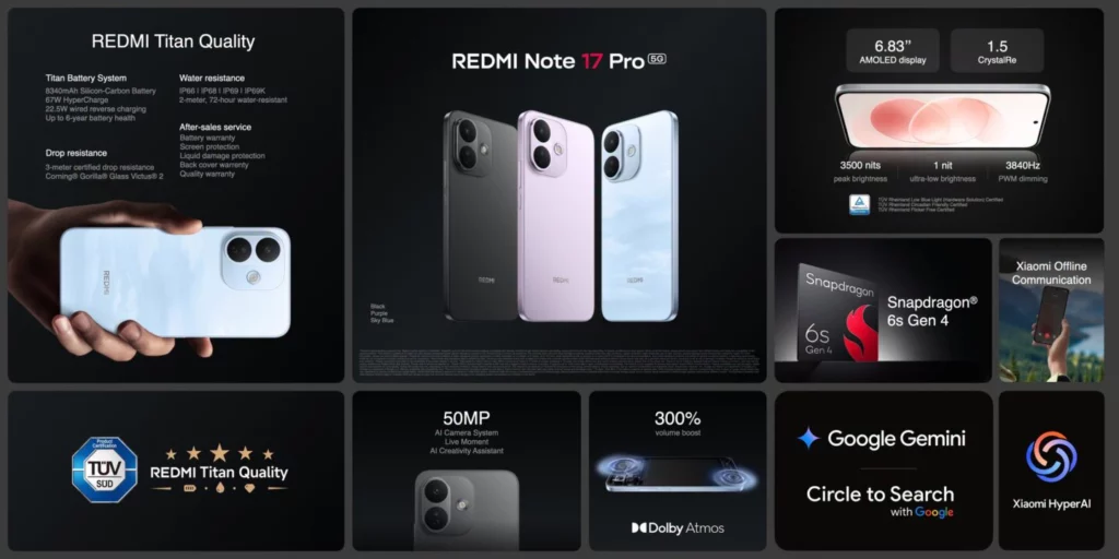Redmi Note 17 Series Dilancar Dengan Empat Varian Lengkap
